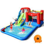 Kids Inflatable Water Slide Jumping Castle Splash Pool with 780W Air Blower