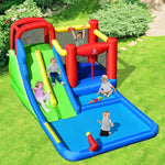 Kids Inflatable Water Slide Jumping Castle Splash Pool with 780W Air Blower