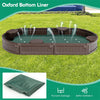 Kids Outdoor Sandbox 6FT Oval Sand Pit with Cover, 4 Built-in Corner Seats & Bottom Liner