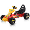 Kids Pedal Go Kart 4 Wheel Pedal Powered Car Ride On Car Toy with Adjustable Seat