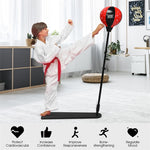 Kids Punching Bag with Adjustable Stand & Boxing Gloves Boxing Set, Height Adjustable Reflex Bag with Hand Pump for Adults & Teens Boxing Workout