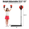 Kids Punching Bag with Adjustable Stand & Boxing Gloves Boxing Set, Height Adjustable Reflex Bag with Hand Pump for Adults & Teens Boxing Workout