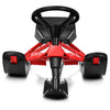 Kids Snow Racer Sled Ski Sled Snow Slider Board with Steering Wheel Double Brakes Retractable Pull Rope for Kids Age 6+