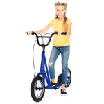 Kids Scooter Youth Kick Scooter Carbon Steel Frame Off-Road Scooter with Adjustable Handlebar & 12” Inflatable Wheels