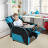 Kids Adjustable Gaming Recliner Racing Style Reclining Gaming Chair PU Leather Gaming Sofa with Headrest & Footrest