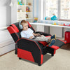 Kids Adjustable Gaming Recliner Racing Style Reclining Gaming Chair PU Leather Gaming Sofa with Headrest & Footrest