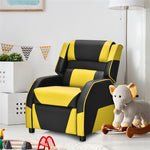 Kids Adjustable Gaming Recliner Racing Style Reclining Gaming Chair PU Leather Gaming Sofa with Headrest & Footrest