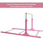 Kids Double Horizontal Bars Gymnastic Training Parallel Bars Adjustable Heights for Indoor Outdoor