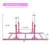 Kids Double Horizontal Bars Gymnastic Training Parallel Bars Adjustable Heights for Indoor Outdoor