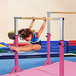 Kids Double Horizontal Bars Gymnastic Training Parallel Bars Adjustable Heights for Indoor Outdoor