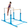 Kids Double Horizontal Bars Gymnastic Training Parallel Bars Adjustable Heights for Indoor Outdoor