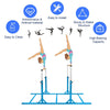 Kids Double Horizontal Bars Gymnastic Training Parallel Bars Adjustable Heights for Indoor Outdoor