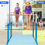 Kids Double Horizontal Bars Gymnastic Training Parallel Bars Adjustable Heights for Indoor Outdoor