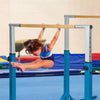 Kids Double Horizontal Bars Gymnastic Training Parallel Bars Adjustable Heights for Indoor Outdoor