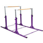 Kids Double Horizontal Bars Gymnastic Training Parallel Bars Adjustable Heights for Indoor Outdoor