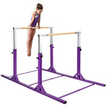 Kids Double Horizontal Bars Gymnastic Training Parallel Bars Adjustable Heights for Indoor Outdoor