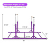 Kids Double Horizontal Bars Gymnastic Training Parallel Bars Adjustable Heights for Indoor Outdoor