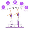 Kids Double Horizontal Bars Gymnastic Training Parallel Bars Adjustable Heights for Indoor Outdoor