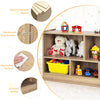 5-Cube Toy Storage Organizer Wood Cube Storage Organizer 2-Shelf Bookcase School Classroom Storage Shelves Daycare Cubbies