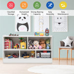 5-Cube Toy Storage Organizer Wood Cube Storage Organizer 2-Shelf Bookcase School Classroom Storage Shelves Daycare Cubbies