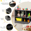 5-Cube Toy Storage Organizer Wood Cube Storage Organizer 2-Shelf Bookcase School Classroom Storage Shelves Daycare Cubbies