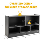 5-Cube Toy Storage Organizer Wood Cube Storage Organizer 2-Shelf Bookcase School Classroom Storage Shelves Daycare Cubbies