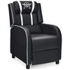 Massage Gaming Recliner Chair Racing Single Recliner PU Leather Home Theater Seating with Remote Control, Side Pocket & Adjustable Footrest