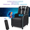 Massage Gaming Recliner Chair Racing Single Recliner PU Leather Home Theater Seating with Remote Control, Side Pocket & Adjustable Footrest