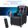 Massage Gaming Recliner Chair Racing Single Recliner PU Leather Home Theater Seating with Remote Control, Side Pocket & Adjustable Footrest