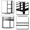 Twin Over Twin Bunk Bed Heavy Duty Metal Bed Frame Low Floor Bunk Bed With Safety Guard Rail & Ladder for Kids Adults Dormitory Bedroom