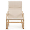 Modern Bentwood Rocking Chair Relax Rocker Lounge Chair with Removable Upholstered Cushion