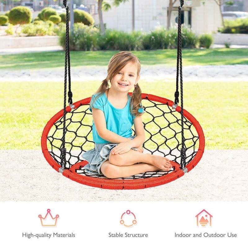 35.5" Inch Kids Indoor Outdoor Round Circle Saucer Swing - Bestoutdor