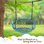 35.5" Inch Kids Indoor Outdoor Round Circle Saucer Swing - Bestoutdor