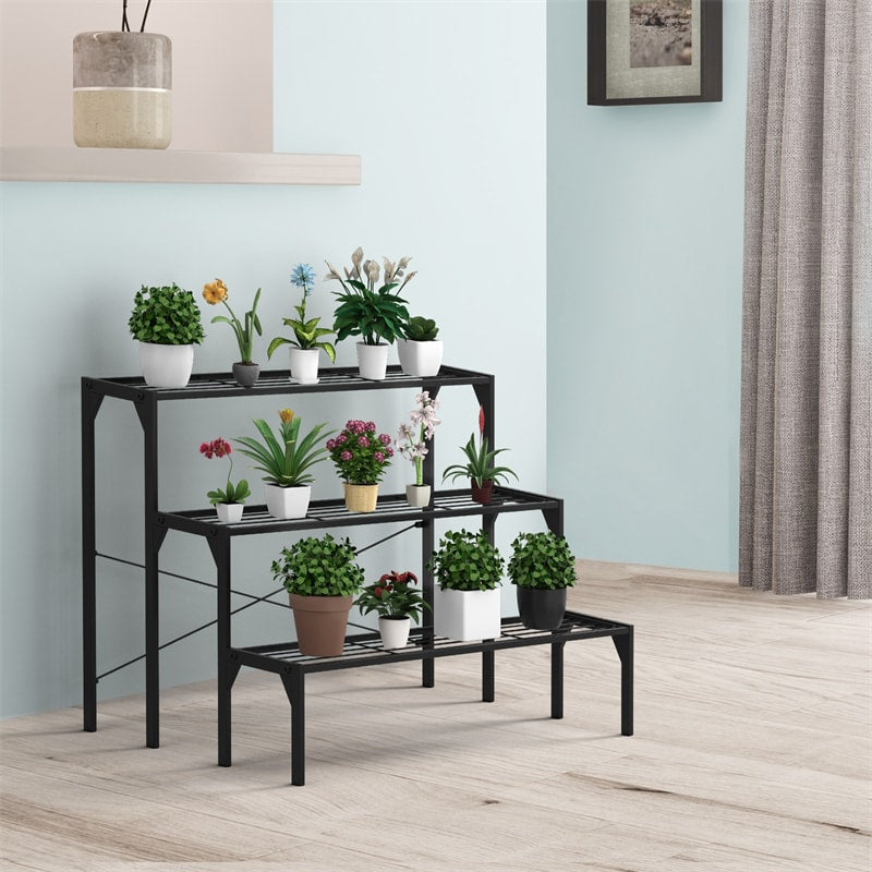 3-Tier Metal Plant Stand Ladder Plant Stand Planter Flower Pot Holders for Home Garden