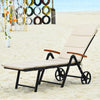 Outdoor Chaise Lounge Chair Rattan Recliner Chair