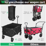 Outdoor Collapsible Utility Garden Wagon Cart Trolley Buggy