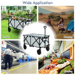 Outdoor Collapsible Utility Garden Wagon Cart Trolley Buggy