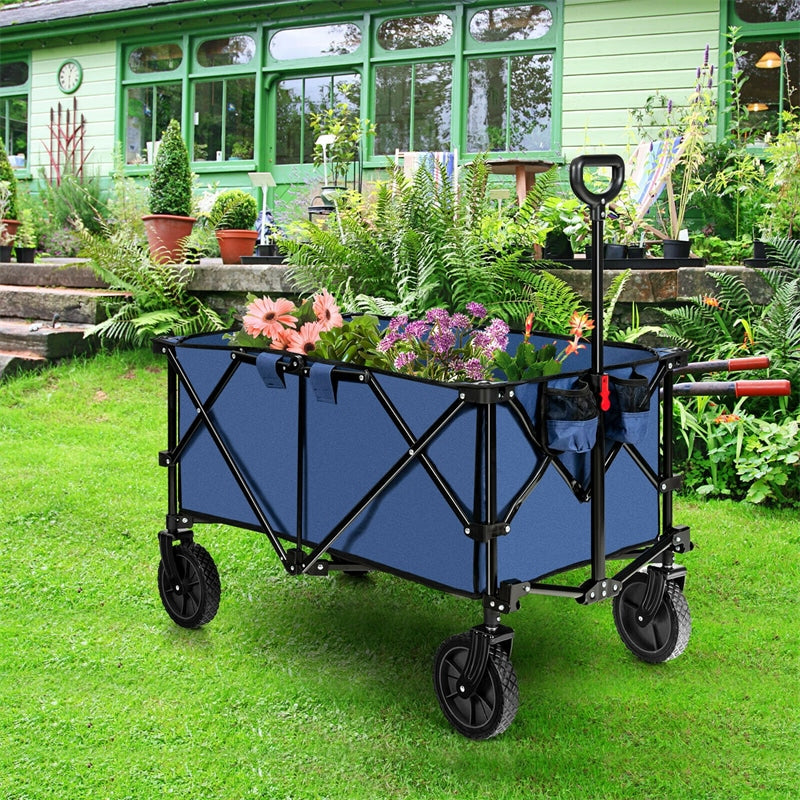 Outdoor Collapsible Utility Garden Wagon Cart Trolley Buggy