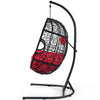 Hanging Egg Chair 36.5" Width Oversized Swing Chair Outdoor Indoor Hammock Chair with C-Hammock Stand Set, Soft Seat Cushion, Pillow