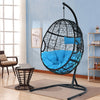 Hanging Egg Chair 36.5" Width Oversized Swing Chair Outdoor Indoor Hammock Chair with C-Hammock Stand Set, Soft Seat Cushion, Pillow