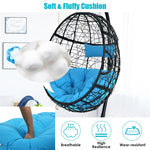 Hanging Egg Chair 36.5" Width Oversized Swing Chair Outdoor Indoor Hammock Chair with C-Hammock Stand Set, Soft Seat Cushion, Pillow