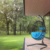 Hanging Egg Chair 36.5" Width Oversized Swing Chair Outdoor Indoor Hammock Chair with C-Hammock Stand Set, Soft Seat Cushion, Pillow