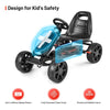 Kids Pedal Go Kart 4-Wheel Pedal-Powered Ride On Car with 2-Position Adjustable Seat