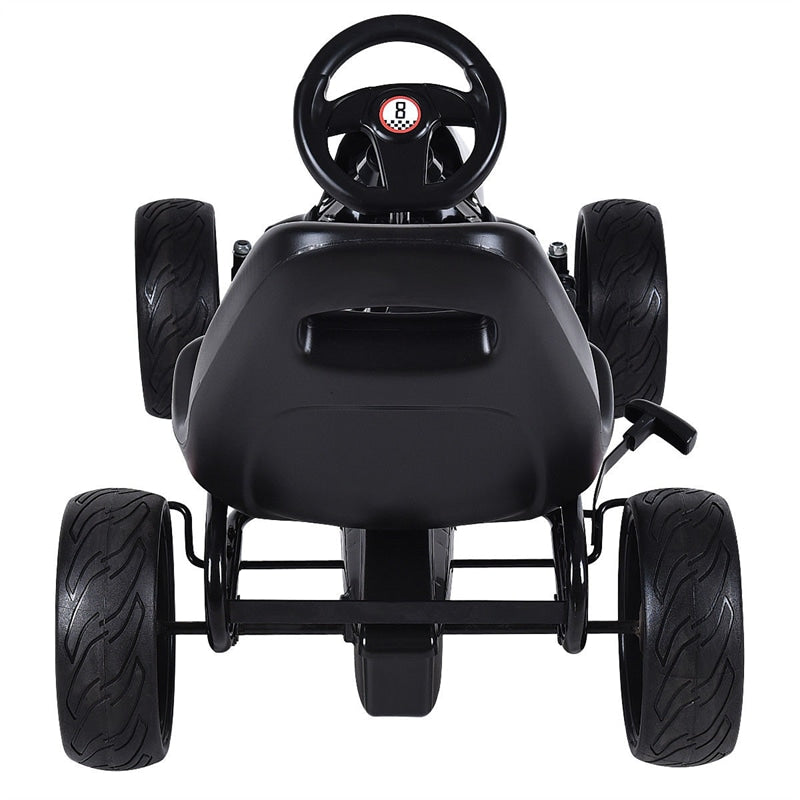 Kids Pedal Go Kart 4-Wheel Pedal-Powered Ride On Car with 2-Position Adjustable Seat