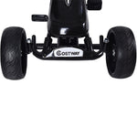 Kids Pedal Go Kart 4-Wheel Pedal-Powered Ride On Car with 2-Position Adjustable Seat