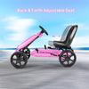 Kids Pedal Go Kart 4-Wheel Pedal-Powered Ride On Car with 2-Position Adjustable Seat