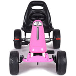 Kids Pedal Go Kart 4-Wheel Pedal-Powered Ride On Car with 2-Position Adjustable Seat