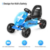 Kids Pedal Go Kart 4-Wheel Pedal-Powered Ride On Car with 2-Position Adjustable Seat