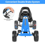 Kids Pedal Go Kart 4-Wheel Pedal-Powered Ride On Car with 2-Position Adjustable Seat