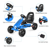 Kids Pedal Go Kart 4-Wheel Pedal-Powered Ride On Car with 2-Position Adjustable Seat